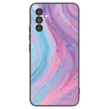 Picasee fekete szilikon tok az alábbi mobiltelefonokra Samsung Galaxy A04s A047F - Pink liquid