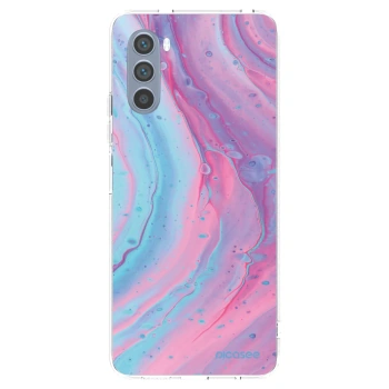 Picasee átlátszó szilikon tok az alábbi mobiltelefonokra Motorola Moto G62 - Pink liquid