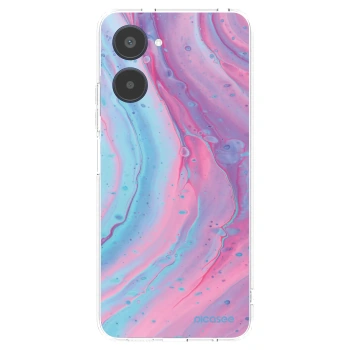 Picasee átlátszó szilikon tok az alábbi mobiltelefonokra Realme 10 4G - Pink liquid