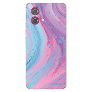 Picasee átlátszó szilikon tok az alábbi mobiltelefonokra Motorola Moto G84 5G - Pink liquid