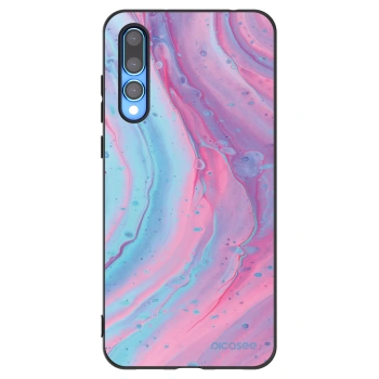 Picasee fekete szilikon tok az alábbi mobiltelefonokra Huawei P20 Pro - Pink liquid