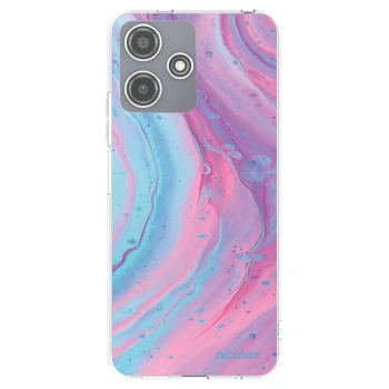 Picasee átlátszó szilikon tok az alábbi mobiltelefonokra Xiaomi Redmi 12 5G - Pink liquid