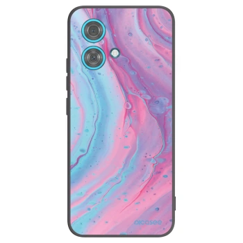 Picasee fekete szilikon tok az alábbi mobiltelefonokra Motorola Edge 40 Neo - Pink liquid