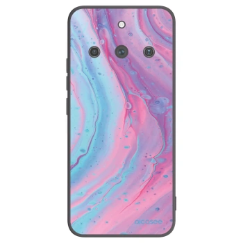 Picasee fekete szilikon tok az alábbi mobiltelefonokra Realme 11 Pro+ - Pink liquid