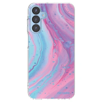 Picasee átlátszó szilikon tok az alábbi mobiltelefonokra Samsung Galaxy A15 A156B 5G - Pink liquid