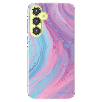 Picasee átlátszó szilikon tok az alábbi mobiltelefonokra Samsung Galaxy A35 5G A356B - Pink liquid