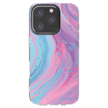 Picasee átlátszó szilikon tok az alábbi mobiltelefonokra Apple iPhone 16 Pro - Pink liquid