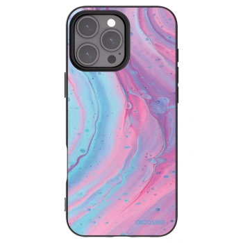 Picasee fekete szilikon tok az alábbi mobiltelefonokra Apple iPhone 16 Pro Max - Pink liquid