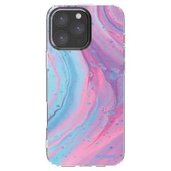 Picasee átlátszó szilikon tok az alábbi mobiltelefonokra Apple iPhone 16 Pro Max - Pink liquid