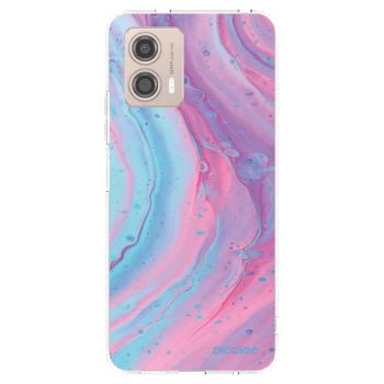 Picasee átlátszó szilikon tok az alábbi mobiltelefonokra Motorola Moto G53 5G - Pink liquid