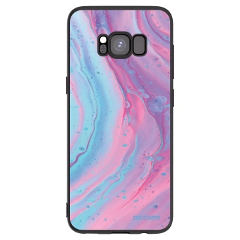 Picasee fekete szilikon tok az alábbi mobiltelefonokra Samsung Galaxy S8 G950F - Pink liquid