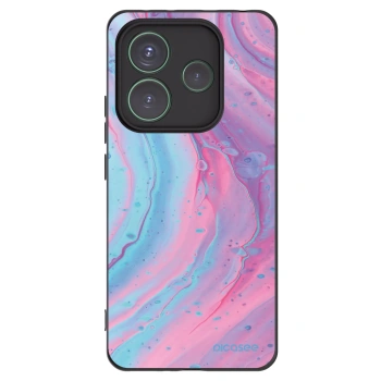 Picasee fekete szilikon tok az alábbi mobiltelefonokra Xiaomi Redmi Note 14 5G - Pink liquid