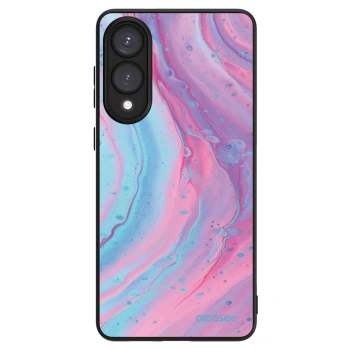 Szilikon tok erre a típusra Samsung Galaxy S25 Edge 5G - Pink liquid