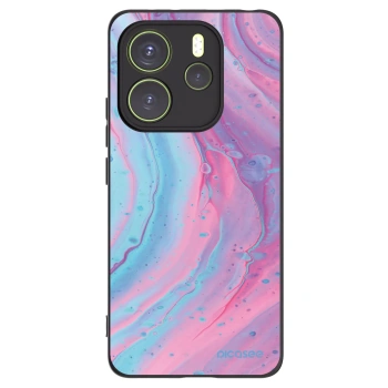 Picasee fekete szilikon tok az alábbi mobiltelefonokra Xiaomi Redmi Note 14 4G - Pink liquid