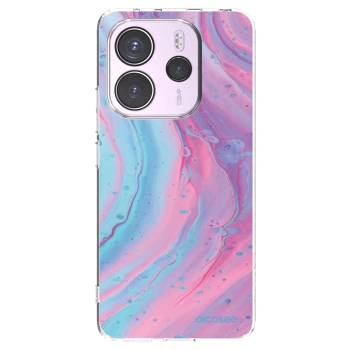 Picasee átlátszó szilikon tok az alábbi mobiltelefonokra Xiaomi Redmi Note 14 4G - Pink liquid
