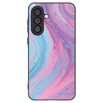 Picasee fekete szilikon tok az alábbi mobiltelefonokra Samsung Galaxy A56 5G A566B - Pink liquid