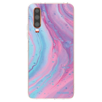 Picasee átlátszó szilikon tok az alábbi mobiltelefonokra Huawei P30 - Pink liquid