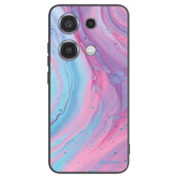 Picasee fekete szilikon tok az alábbi mobiltelefonokra Xiaomi Redmi Note 14S - Pink liquid