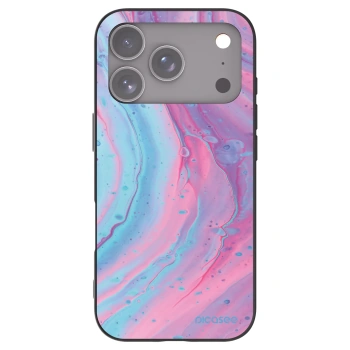 Picasee fekete szilikon tok az alábbi mobiltelefonokra Apple iPhone 17 Pro - Pink liquid