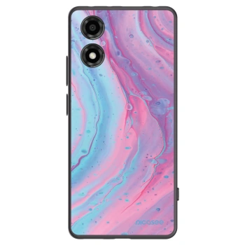 Picasee fekete szilikon tok az alábbi mobiltelefonokra Motorola Moto E14 - Pink liquid