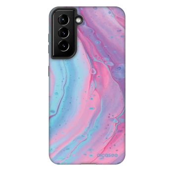 Szilikon tok erre a típusra Samsung Galaxy S21 5G G991B - Pink liquid