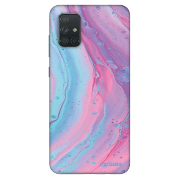 Szilikon tok erre a típusra Samsung Galaxy A71 A715F - Pink liquid