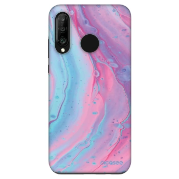 Szilikon tok erre a típusra Huawei P30 Lite - Pink liquid