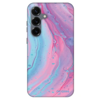Szilikon tok erre a típusra Samsung Galaxy S25 5G - Pink liquid