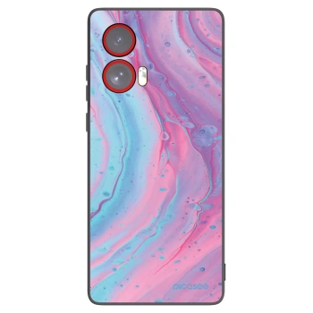 Picasee fekete szilikon tok az alábbi mobiltelefonokra Motorola Edge 50 Fusion - Pink liquid