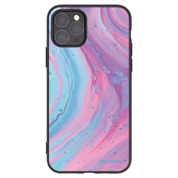 Picasee fekete szilikon tok az alábbi mobiltelefonokra Apple iPhone 11 Pro - Pink liquid