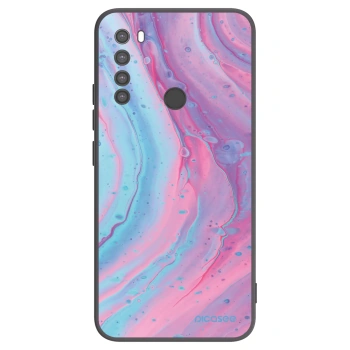 Picasee fekete szilikon tok az alábbi mobiltelefonokra Xiaomi Redmi Note 8 - Pink liquid