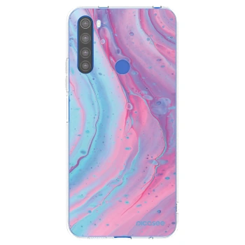 Picasee átlátszó szilikon tok az alábbi mobiltelefonokra Xiaomi Redmi Note 8T - Pink liquid