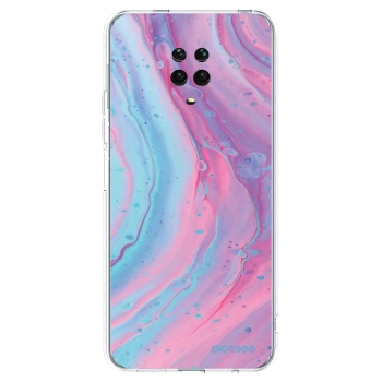 Picasee átlátszó szilikon tok az alábbi mobiltelefonokra Xiaomi Redmi Note 9 Pro - Pink liquid