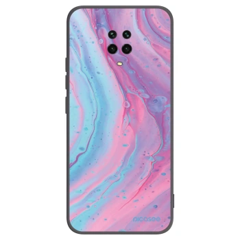 Picasee fekete szilikon tok az alábbi mobiltelefonokra Xiaomi Redmi Note 9 Pro - Pink liquid