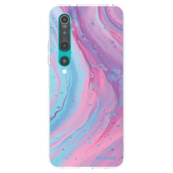 Picasee átlátszó szilikon tok az alábbi mobiltelefonokra Xiaomi Mi 10 - Pink liquid