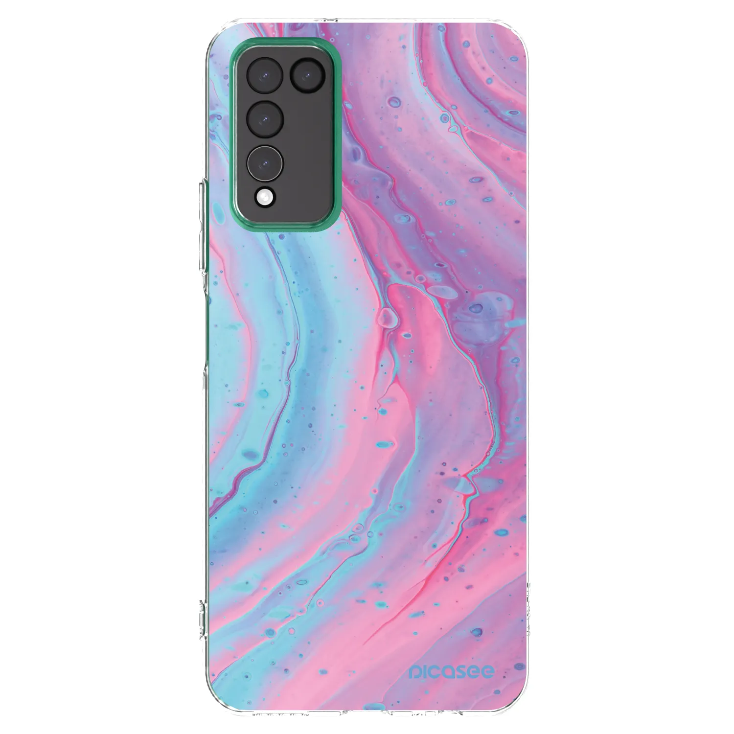 Picasee átlátszó szilikon tok az alábbi mobiltelefonokra Honor 10X Lite - Pink liquid