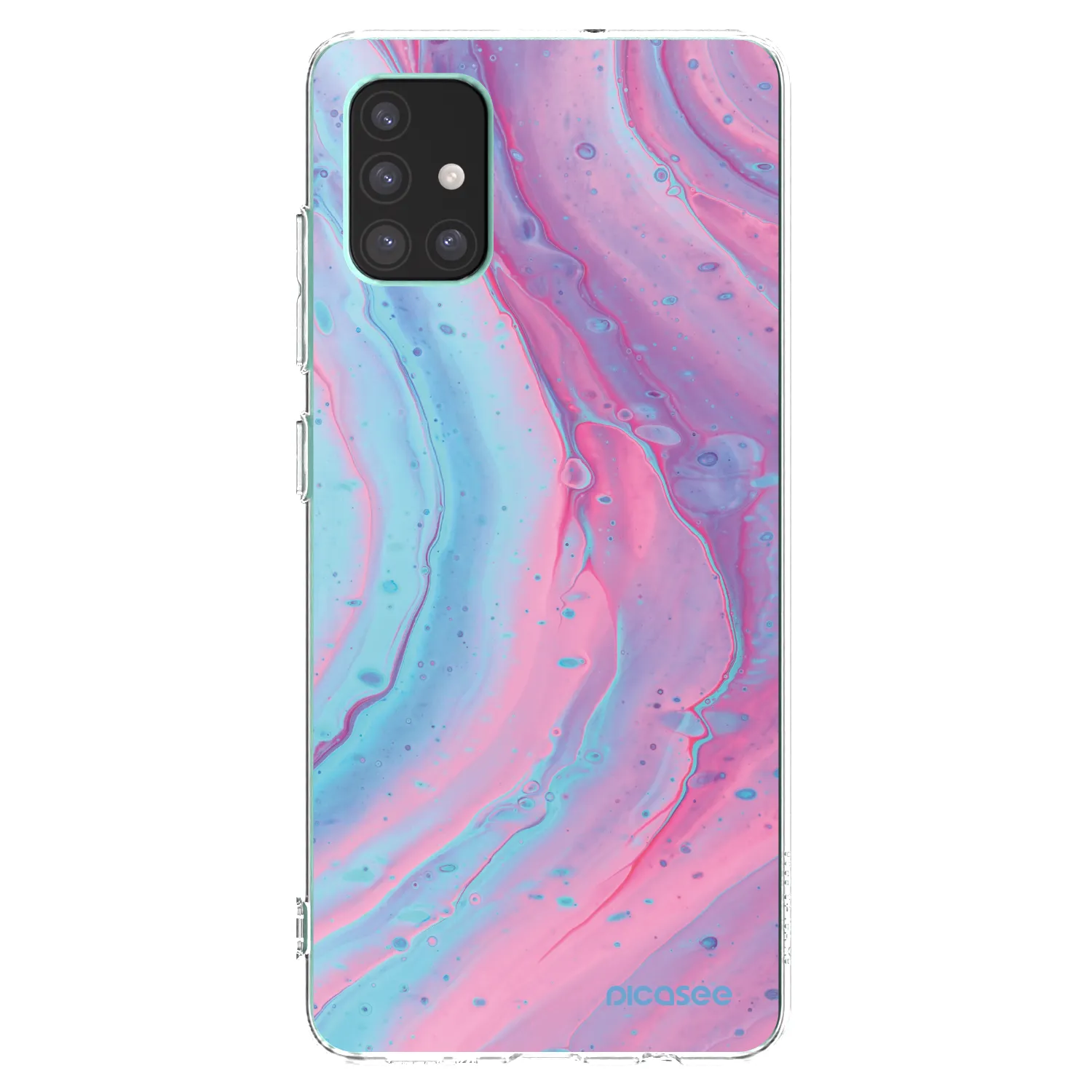 Picasee átlátszó szilikon tok az alábbi mobiltelefonokra Samsung Galaxy M51 M515F - Pink liquid