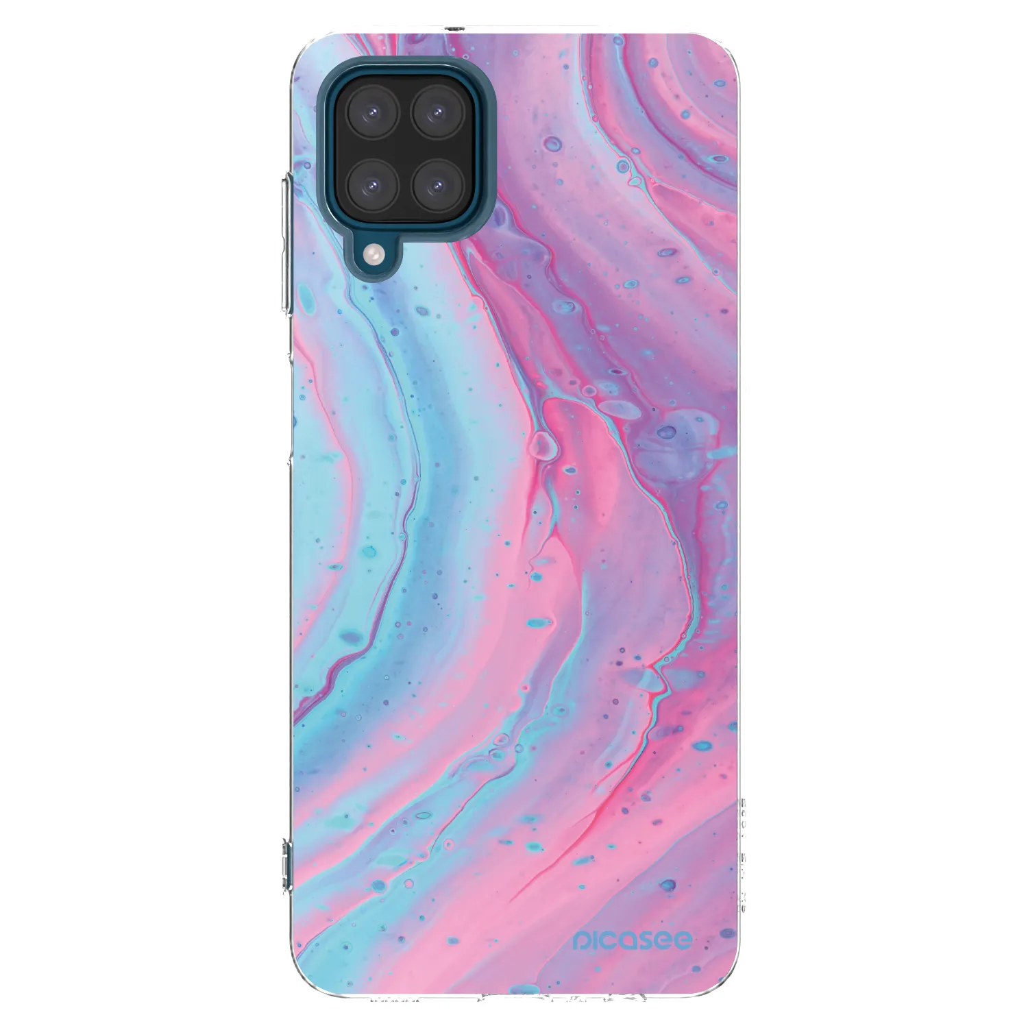 Picasee átlátszó szilikon tok az alábbi mobiltelefonokra Samsung Galaxy A12 A125F - Pink liquid