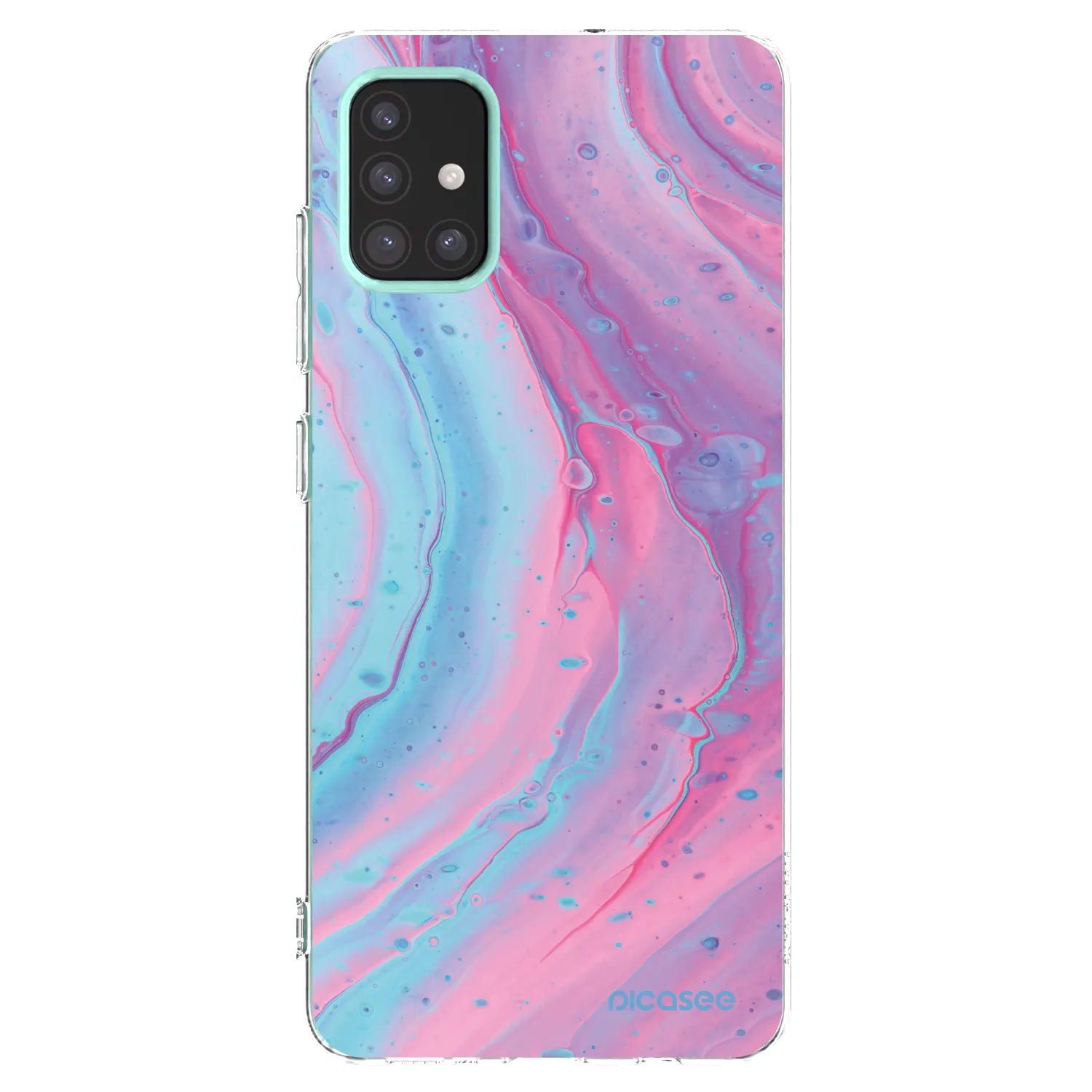 Picasee átlátszó szilikon tok az alábbi mobiltelefonokra Samsung Galaxy M31s - Pink liquid