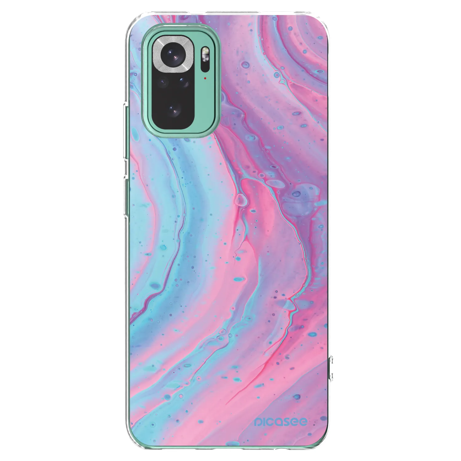Picasee átlátszó szilikon tok az alábbi mobiltelefonokra Xiaomi Redmi Note 10 Pro - Pink liquid