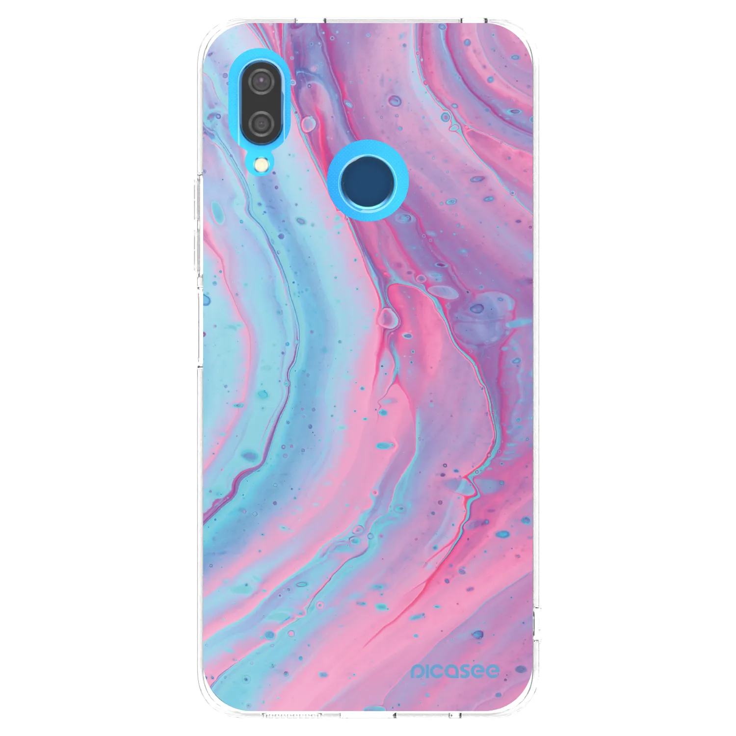 Picasee átlátszó szilikon tok az alábbi mobiltelefonokra Huawei P20 Lite - Pink liquid