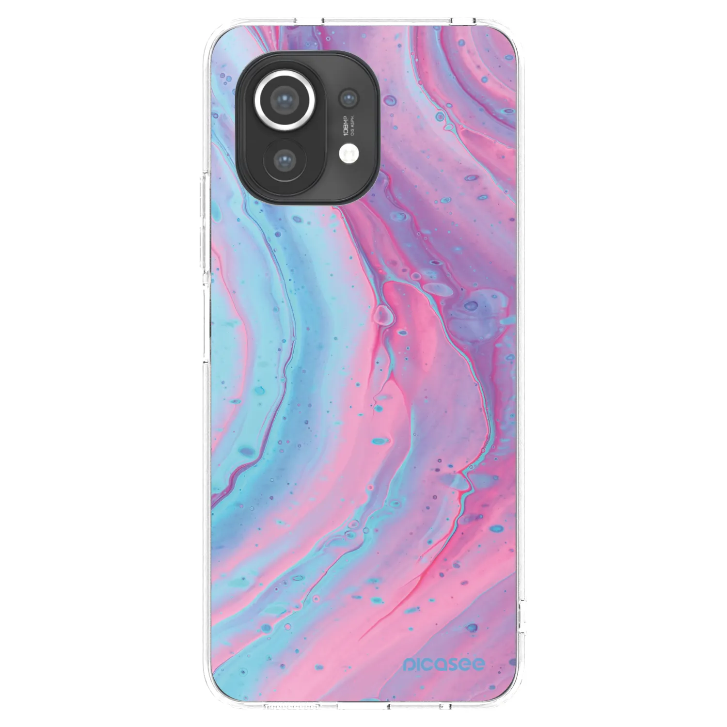 Picasee átlátszó szilikon tok az alábbi mobiltelefonokra Xiaomi Mi 11 - Pink liquid