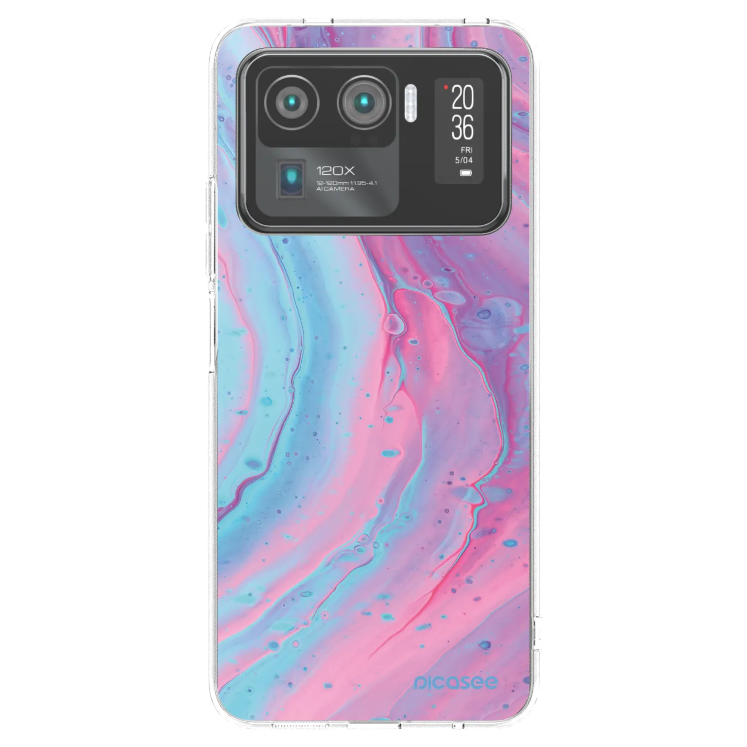 Picasee átlátszó szilikon tok az alábbi mobiltelefonokra Xiaomi Mi 11 Ultra - Pink liquid