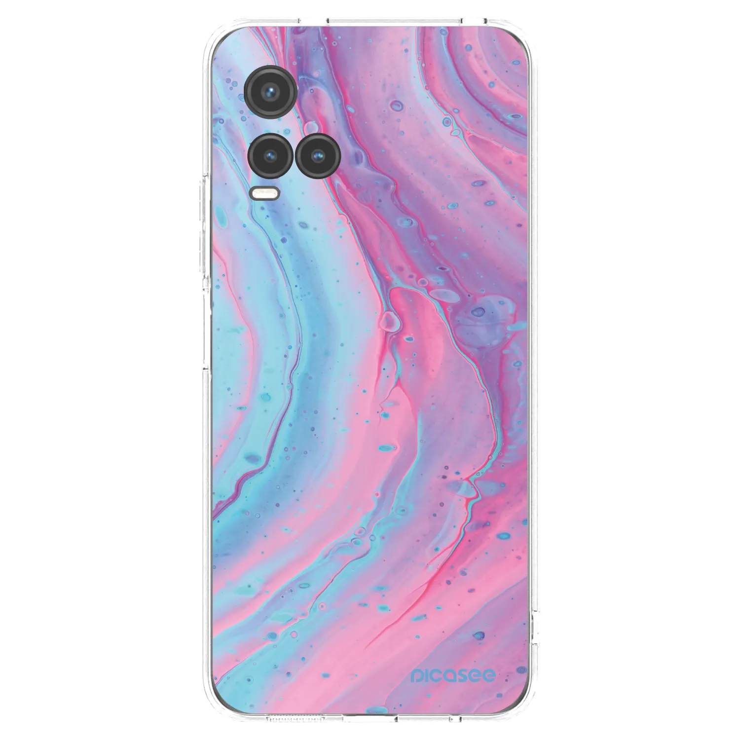 Picasee átlátszó szilikon tok az alábbi mobiltelefonokra Vivo Y33s - Pink liquid