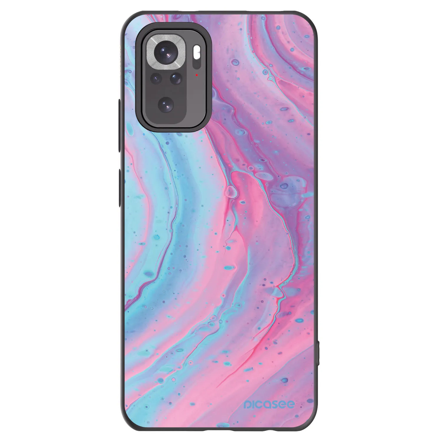 Picasee fekete szilikon tok az alábbi mobiltelefonokra Xiaomi Redmi Note 11S 4G - Pink liquid