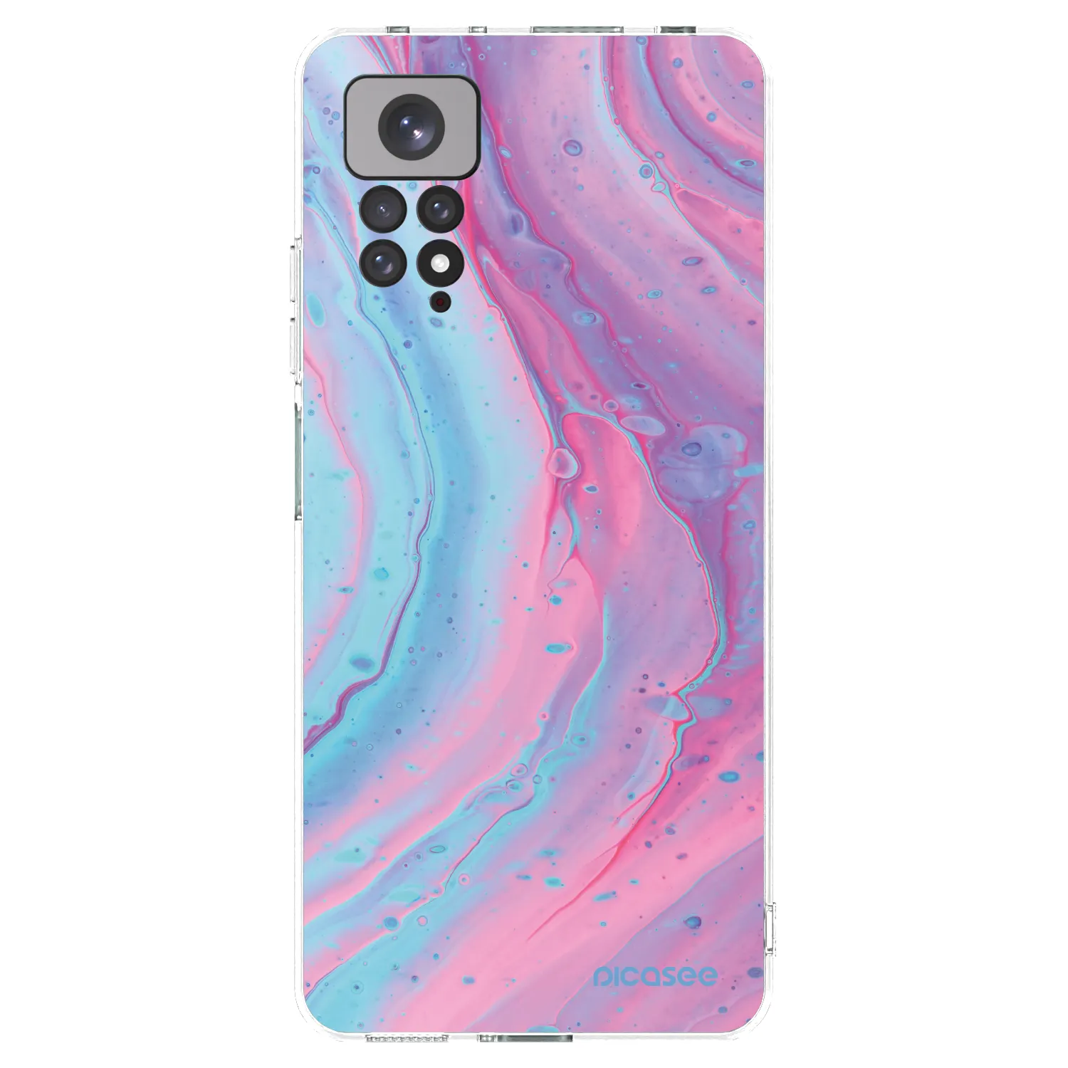 Picasee átlátszó szilikon tok az alábbi mobiltelefonokra Xiaomi Redmi Note 11S 4G - Pink liquid