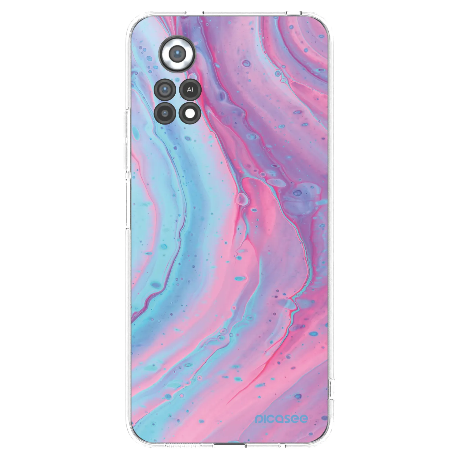 Picasee átlátszó szilikon tok az alábbi mobiltelefonokra Xiaomi Poco X4 Pro 5G - Pink liquid