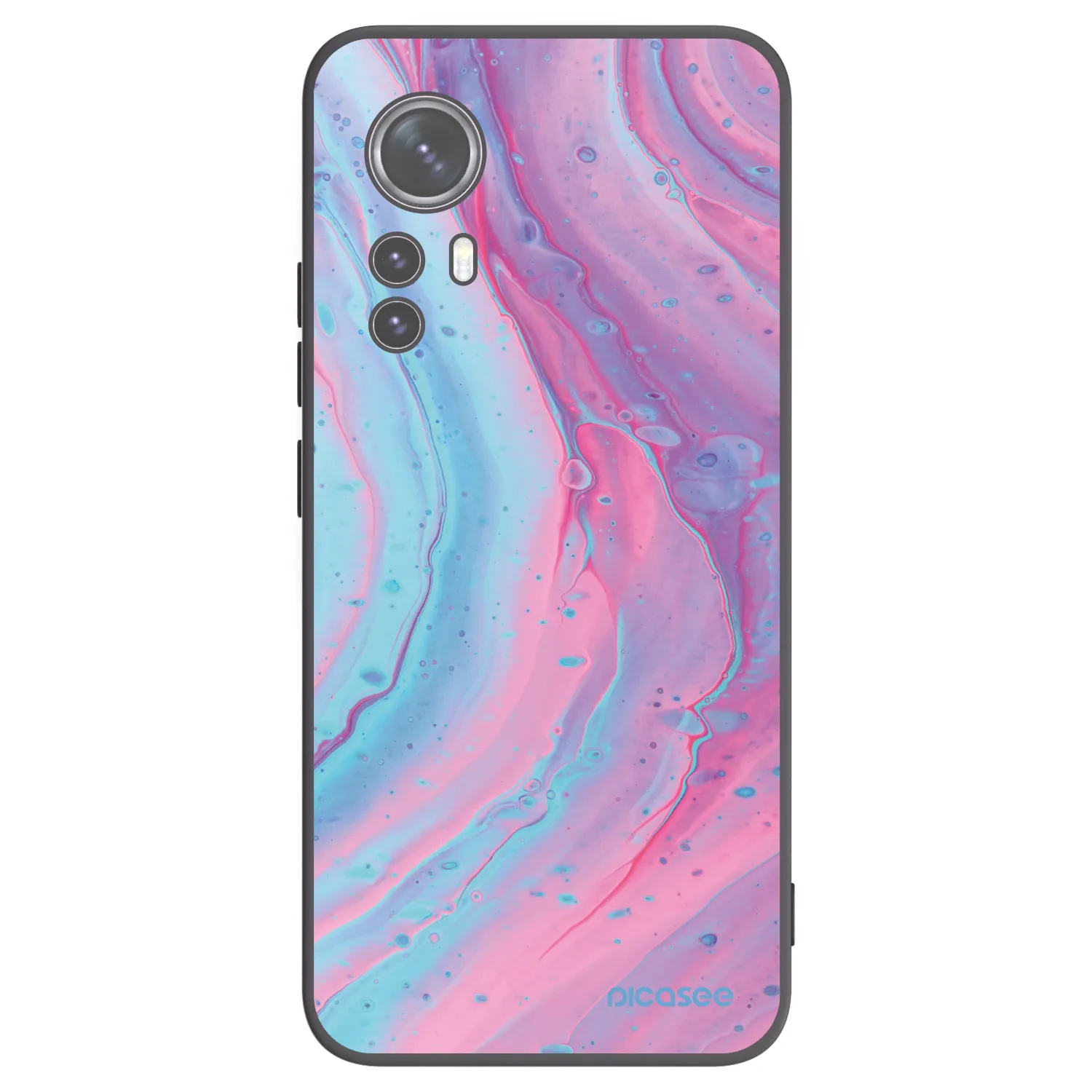 Picasee fekete szilikon tok az alábbi mobiltelefonokra Xiaomi 12 - Pink liquid