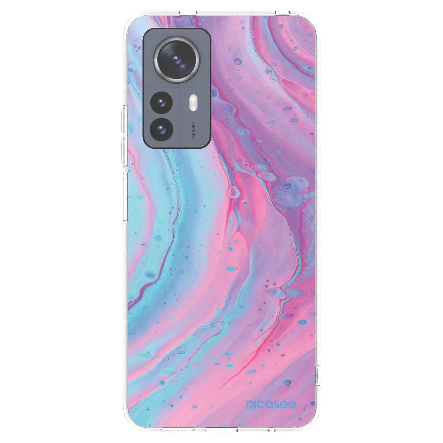 Picasee átlátszó szilikon tok az alábbi mobiltelefonokra Xiaomi 12 Pro - Pink liquid