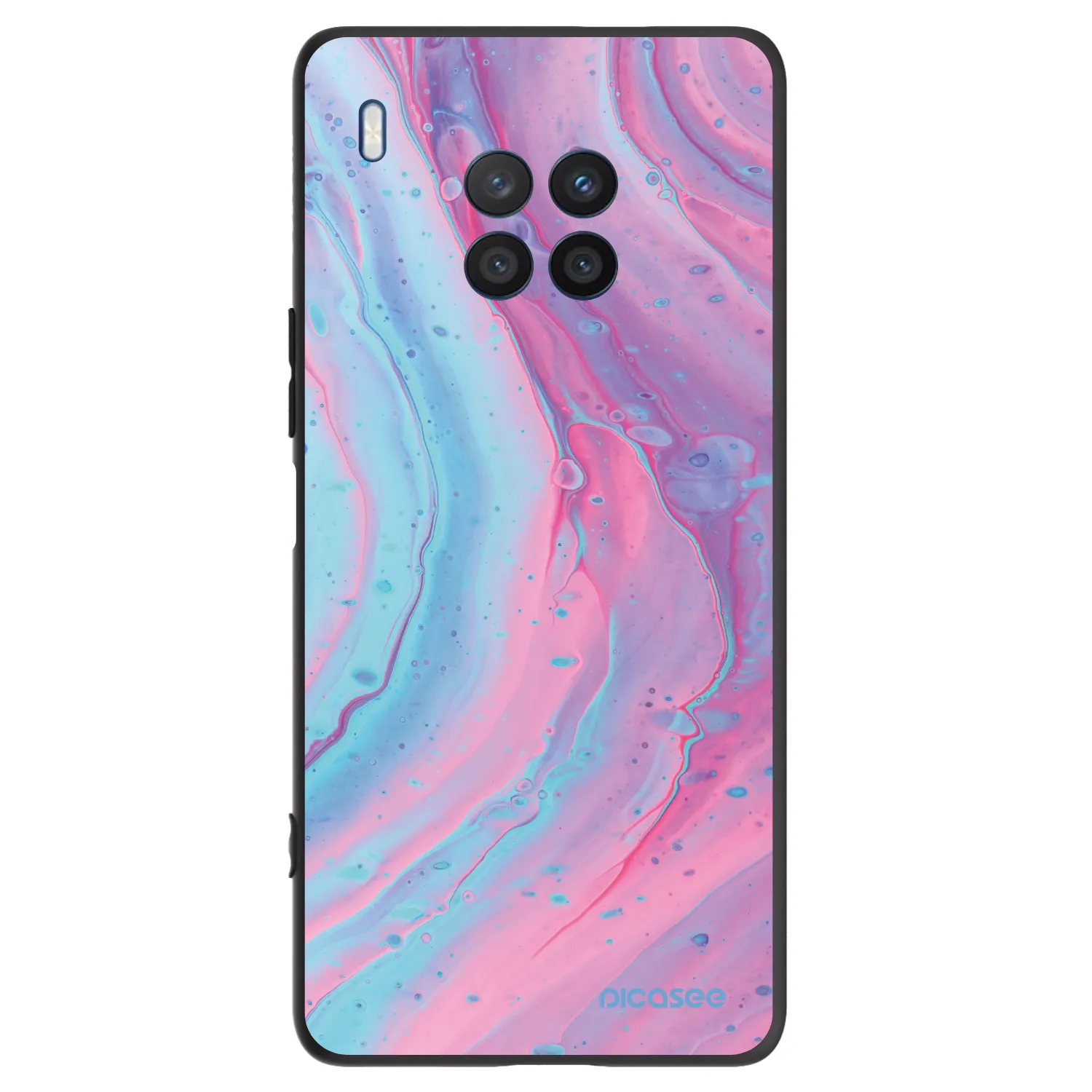 Picasee fekete szilikon tok az alábbi mobiltelefonokra Honor 50 Lite - Pink liquid